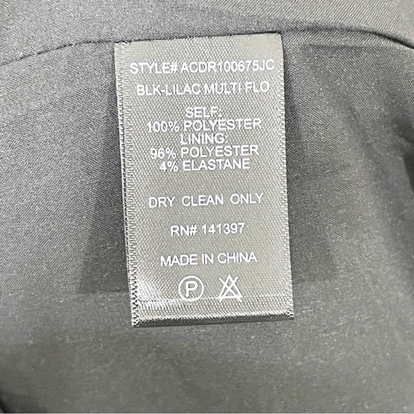 ASTR The Label Black Kimbra Floral Ruched Front Dress Size XS NWT - Picture 6 of 10